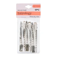 Silver Metal Blow Dry Clips 6-Count