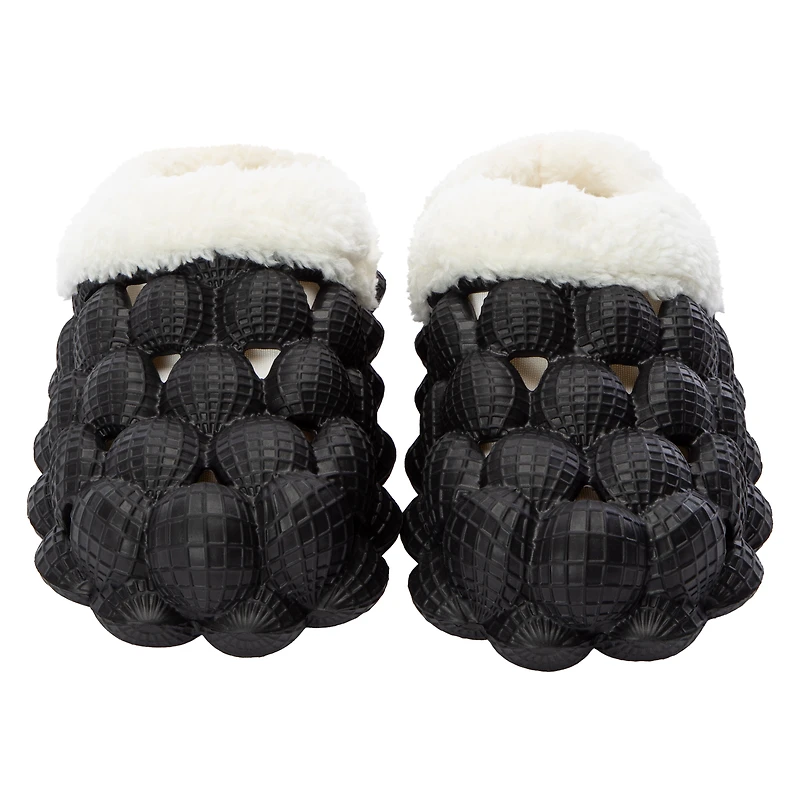 Ladies Fur-Lined Bubbly Clogs