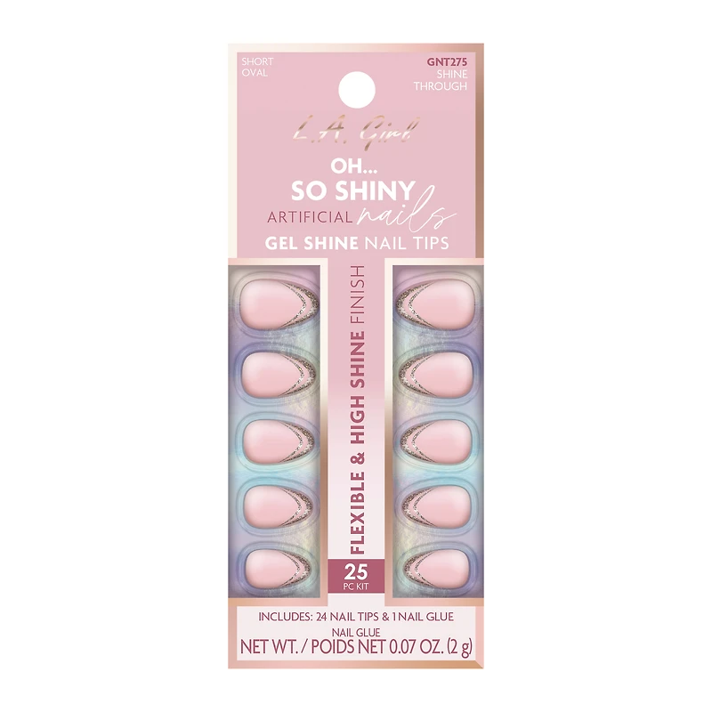 L.A. Girl® Oh So Shiny Gel Shine Nail Tips 24-Piece