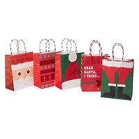 Medium Christmas Kraft Bags 5-Count