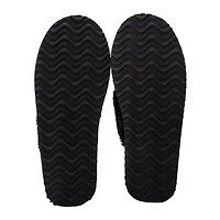 Ladies Faux Fur-Lined Platform Mule Slippers