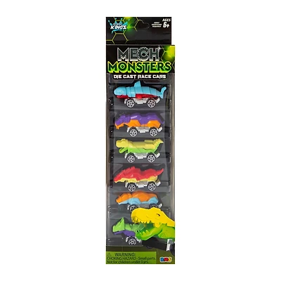 Speed Kingz Mech Monsters Die Cast Race Cars 6-Count