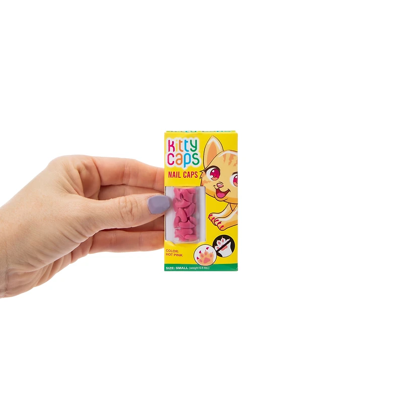 Kitty Caps Pink Nail Caps 24-Count - Small