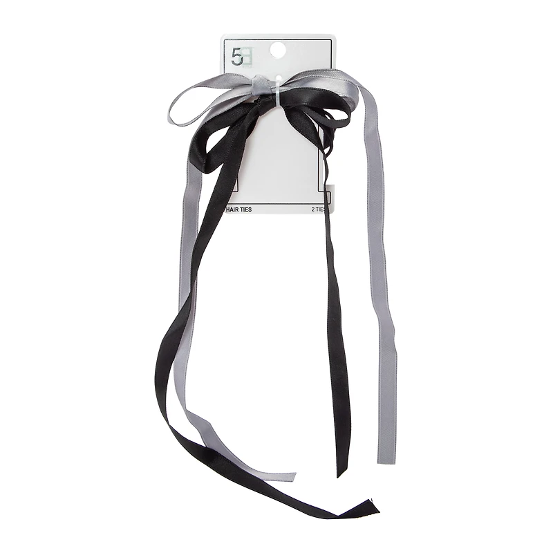 Satin Bow Hair Ties 2-Count