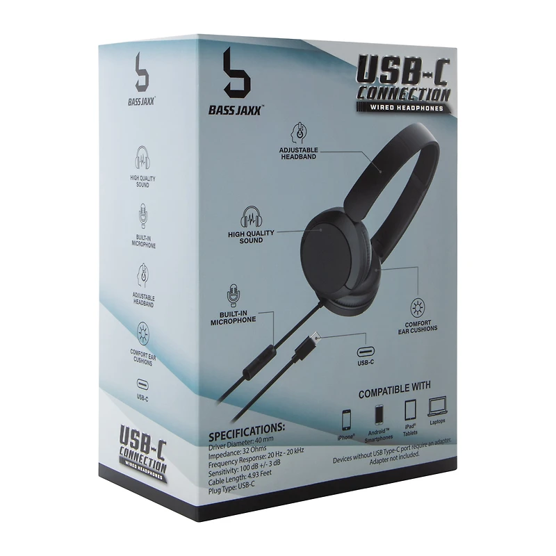 USB-C Connection Wired Headphones With Mic