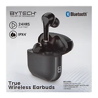 24-Hour True Wireless Earbuds With Mic & Case