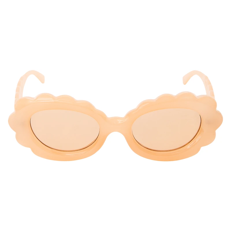 Ladies Scalloped Oval Sunglasses