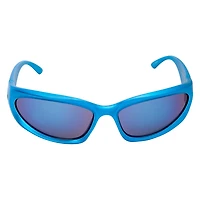 Ladies Metallic Mirror Sports Wrap Sunglasses