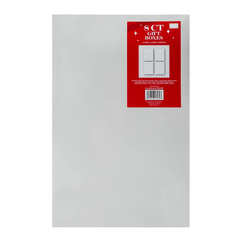 White Christmas Gift Boxes 8-Count