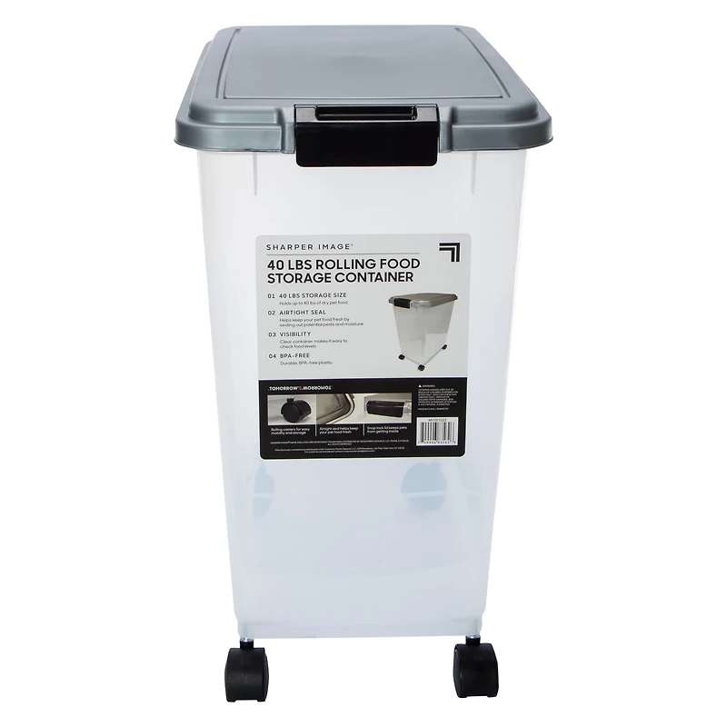 Sharper Image® 40lb Rolling Pet Food Storage Container