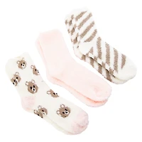 3-Pack Ladies Cozy Crew Socks