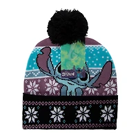 Disney Stitch Christmas Pom Pom Beanie Hat