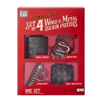 Brain Busters Wood & Metal Brain Puzzles 4-Pack