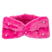Pearly Plush Headband - Pink