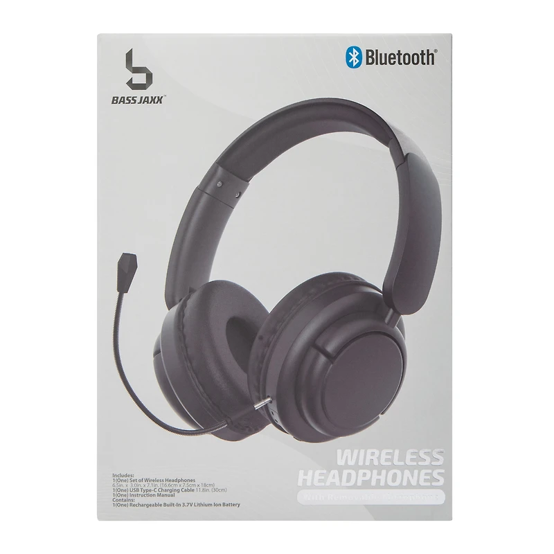 Wireless Headphones With Removable Mic