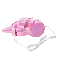 LED Light-Up Panda Ear Wired Headphones With Mic