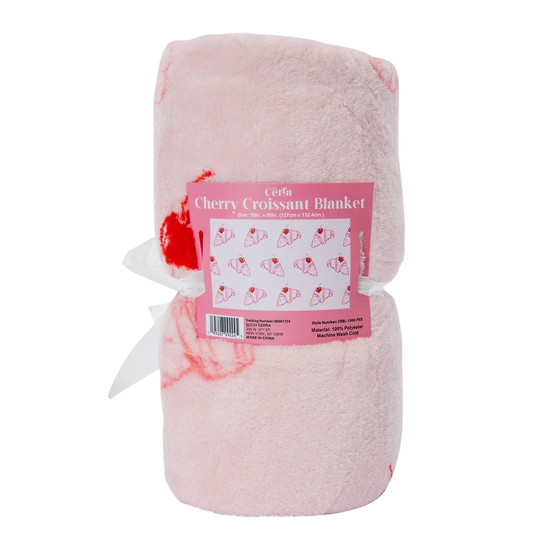 Dessert-Printed Fleece Throw Blanket 50in x 60in