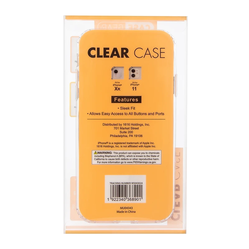 iPhone 11®/Xr® Clear Phone Case