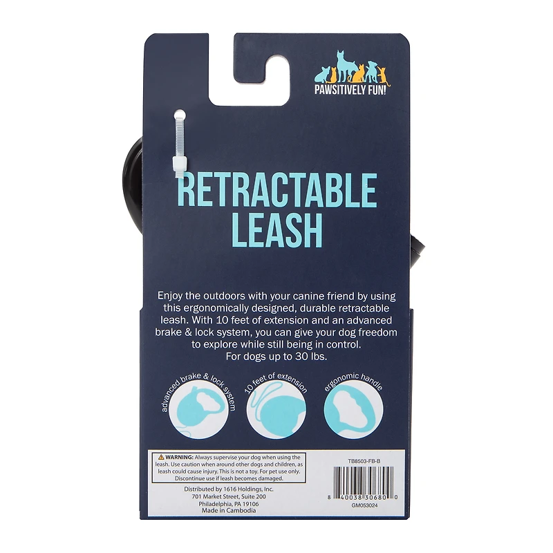 Printed Retractable Dog Leash 10ft