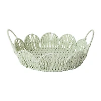 Round Scallop Tray With Handle