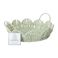 Round Scallop Tray With Handle