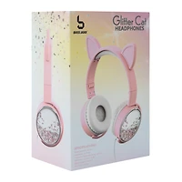 Glitter Cat Liquid Aux-in Headphones With Mic