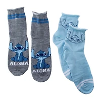 Disney Stitch Womens Capris Socks 2-Pack