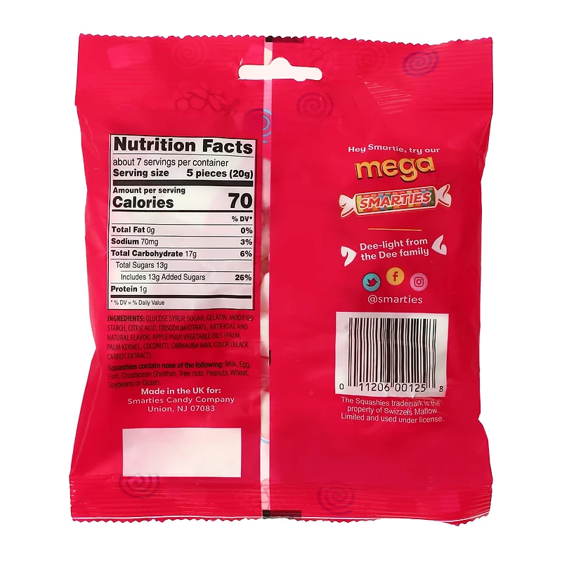 Smarties® Squashies Raspberry And Cream 5oz