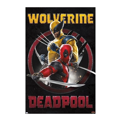 Marvel Wolverine & Deadpool Wall Art Poster 22.3in x 34in