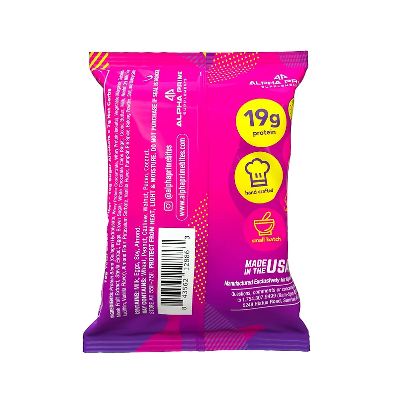Prime Bites® Protein Brownie 2.29oz - Chocolate Glazed Donut