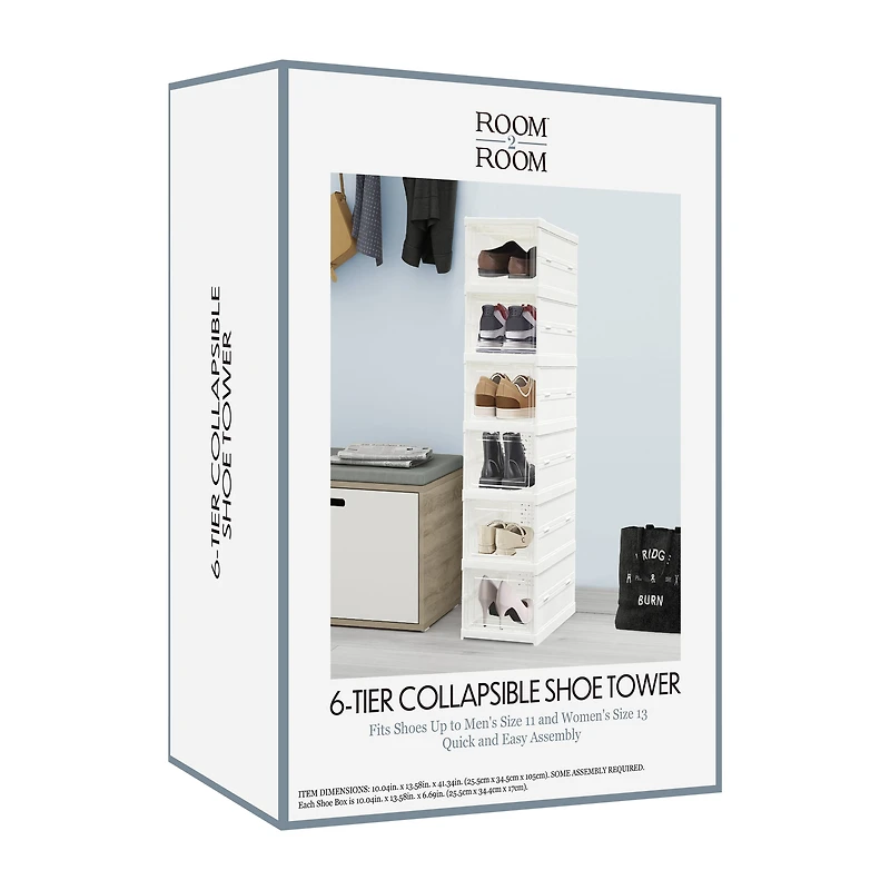 6-Tier Collapsible Shoe Tower