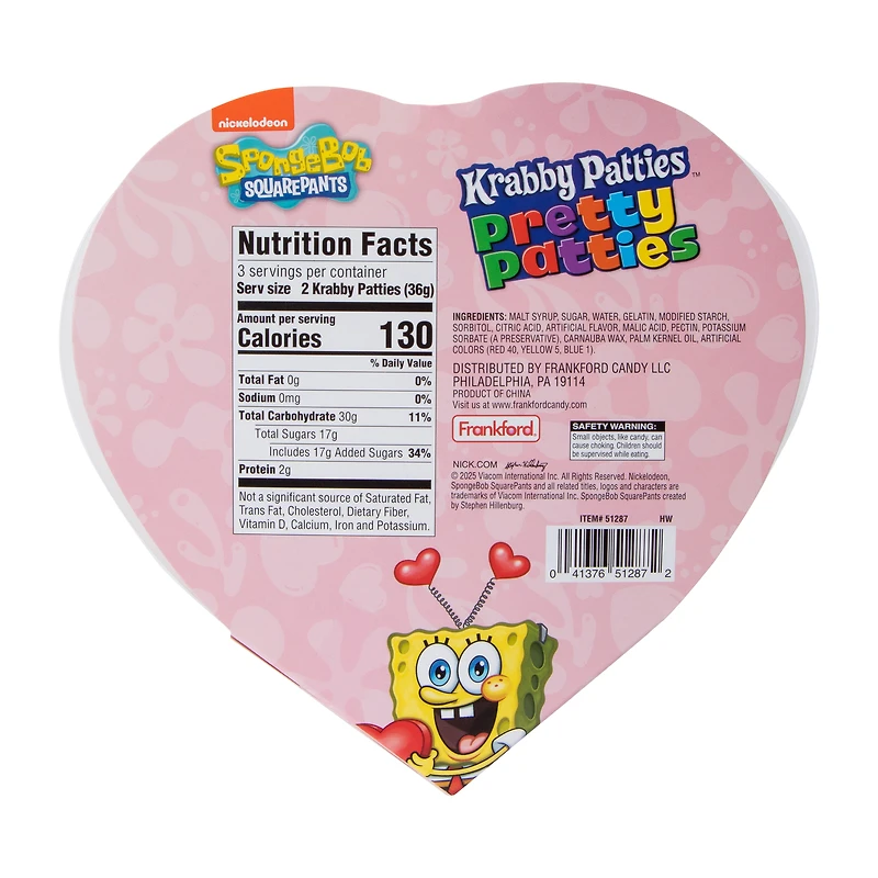 Krabby Patties Pretty Patties Gummy Candy 3.81oz