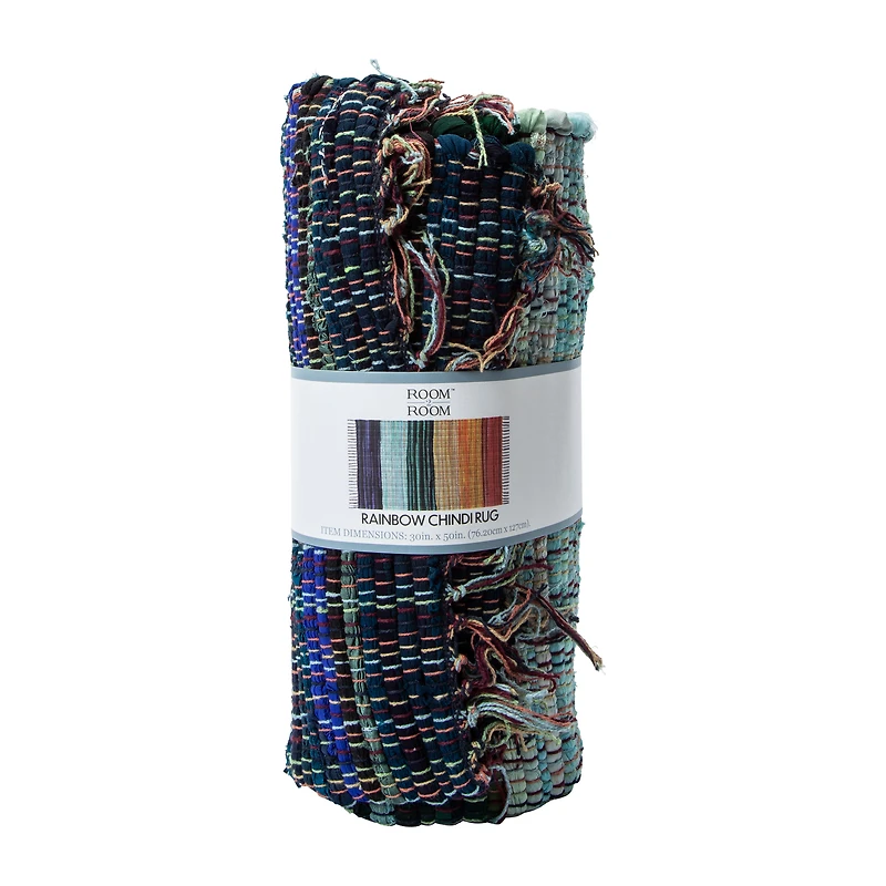 Rainbow Chindi Rug 30in x 50in