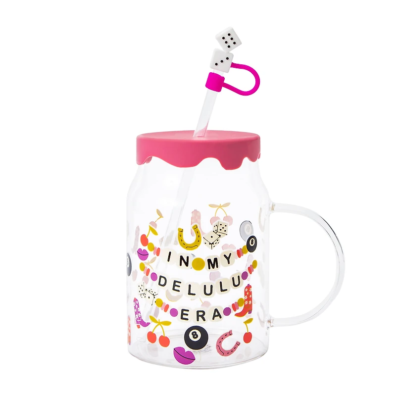 Printed Glass Sipper 27oz