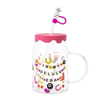 Printed Glass Sipper 27oz