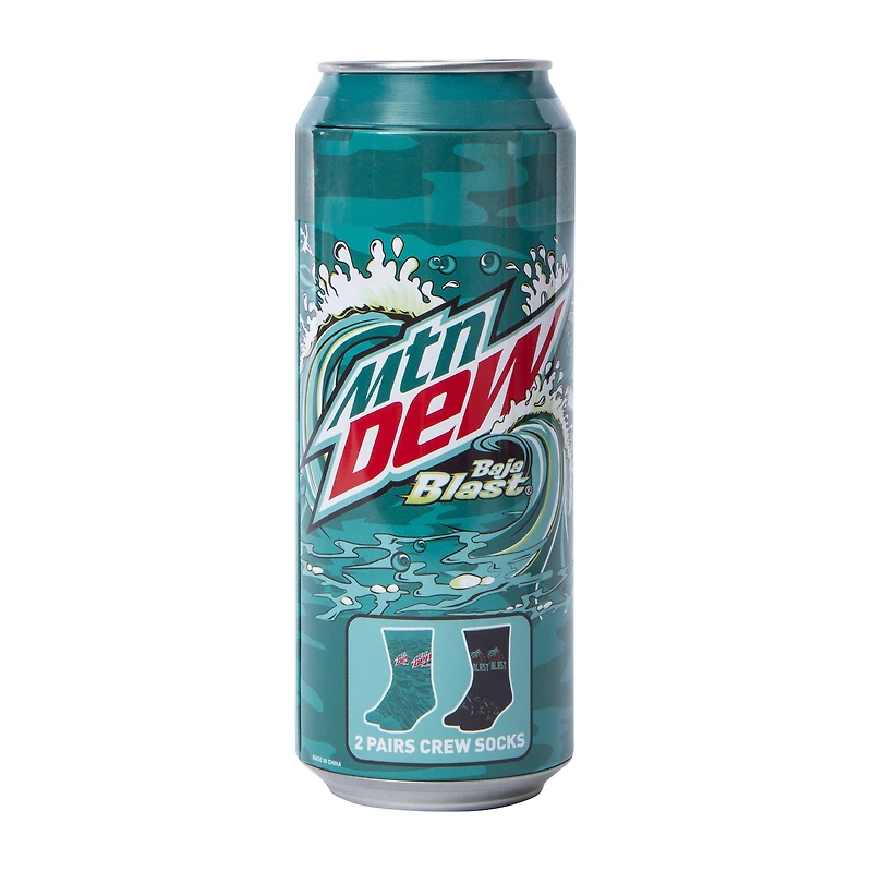 Mountain Dew Baja Blast® Crew Socks Can 2-Pack
