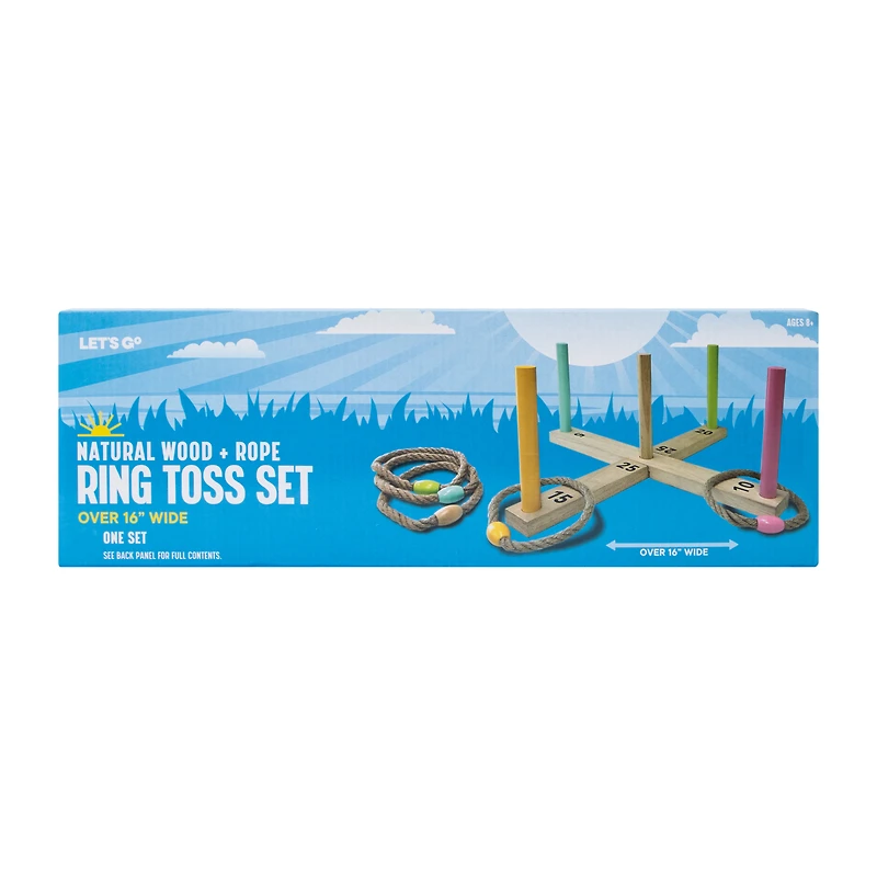 Wooden Ring Toss Set