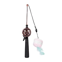 Fishing Rod Cat Toy With Plush Crinkle Teaser