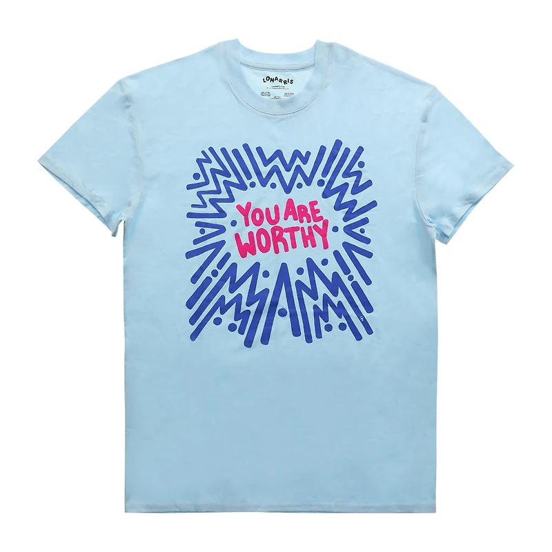 'You Are Worthy' by Lo Harris Graphic Tee