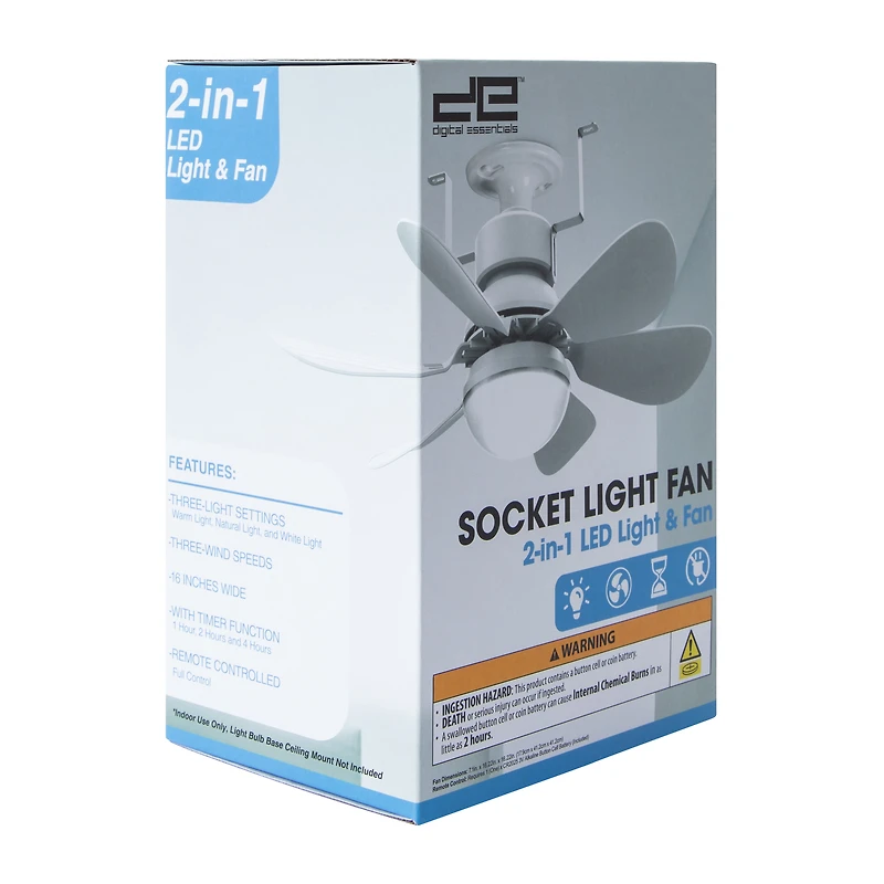 Socket Light Fan