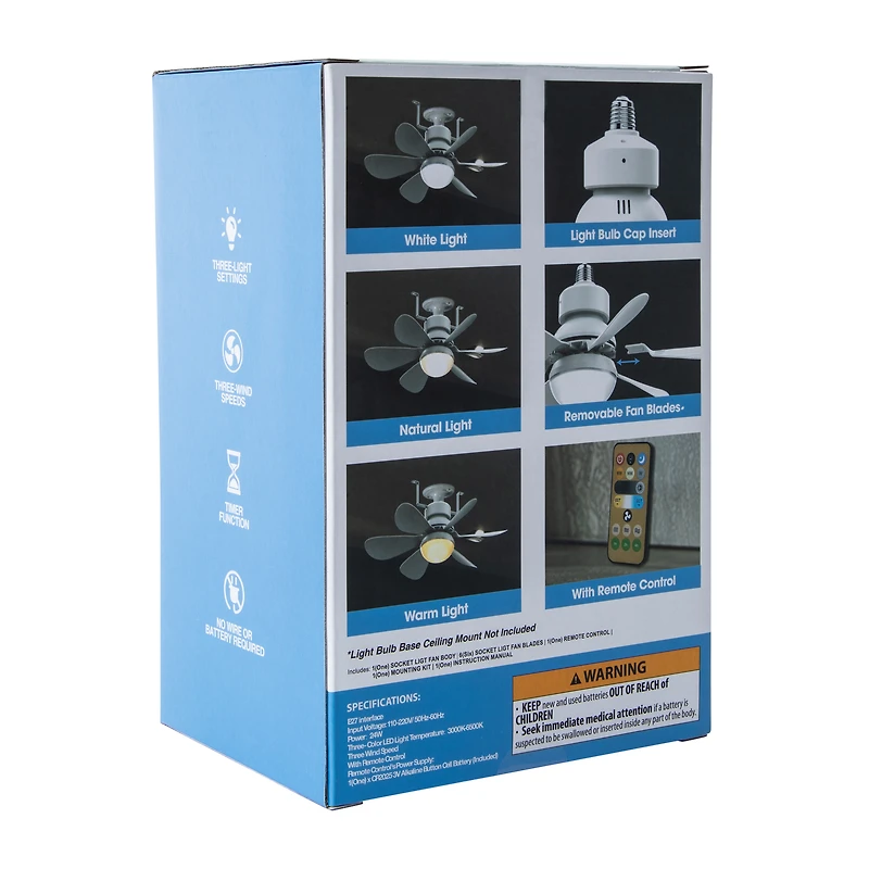 Socket Light Fan