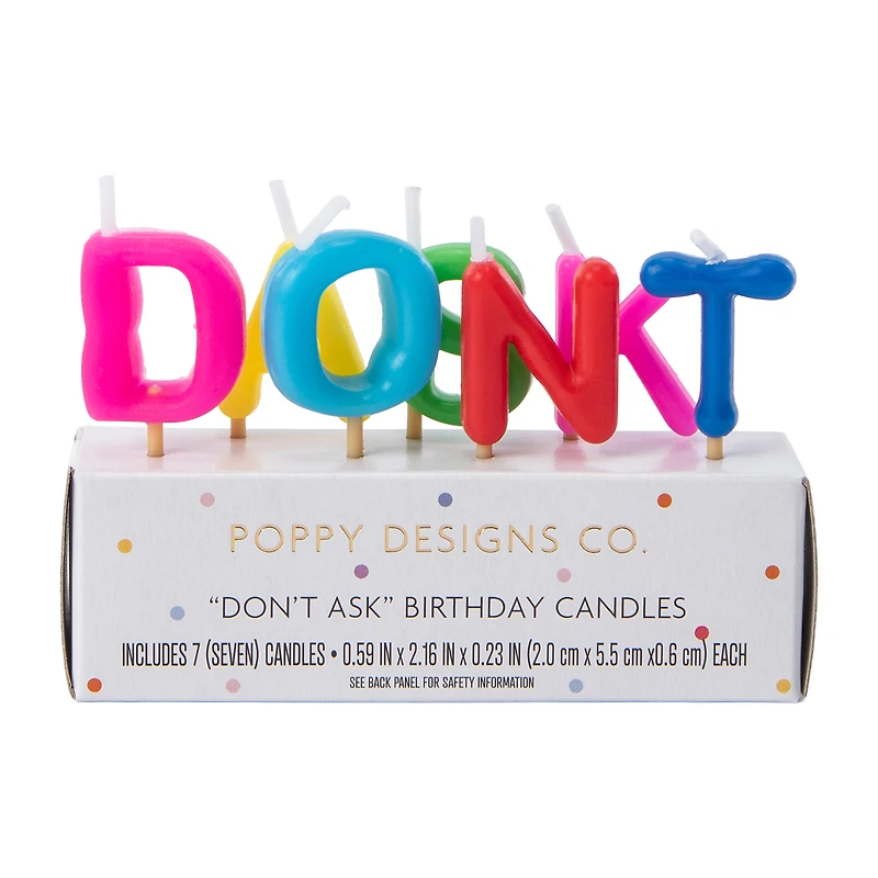 "Don’t Ask" Birthday Candles 7-Count