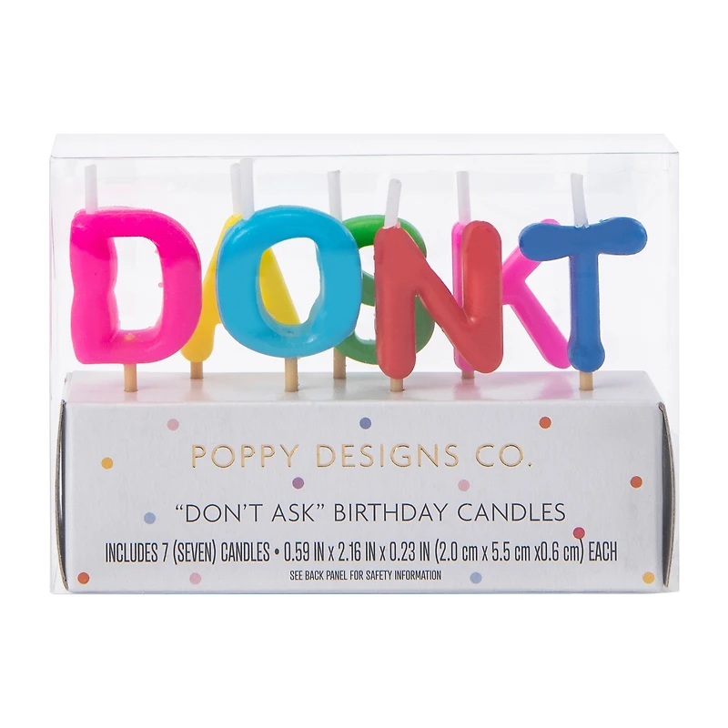 "Don’t Ask" Birthday Candles 7-Count