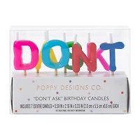"Don’t Ask" Birthday Candles 7-Count