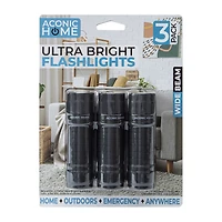 Aconic Home Ultra Bright Flashlights 3-Pack