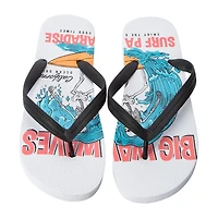 Young Mens Printed Flip Flops