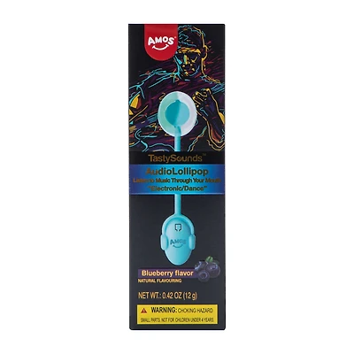 Amos® TastySounds™ Blueberry Flavor Audio Lollipop 0.42oz