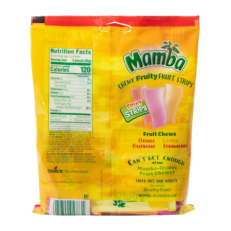 Mamba® Fruit Strips Candy 6.3oz