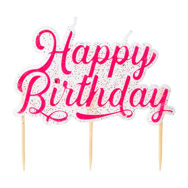 Pink Birthday Candles
