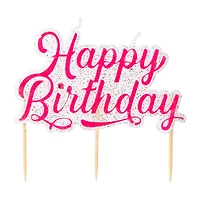 Pink Birthday Candles